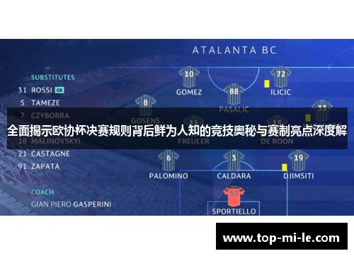 全面揭示欧协杯决赛规则背后鲜为人知的竞技奥秘与赛制亮点深度解 全面揭示欧协杯决赛规则背后鲜为人知的竞技奥秘与赛制亮点深度解