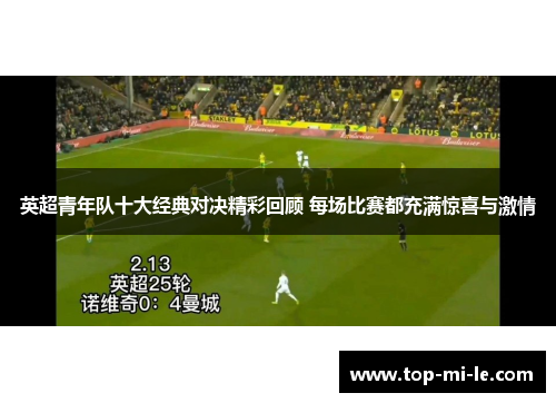 英超青年队十大经典对决精彩回顾 每场比赛都充满惊喜与激情